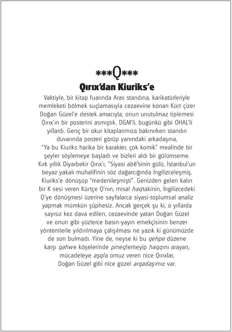 Harfli Defter - Kürtçe (Küçük Boy)